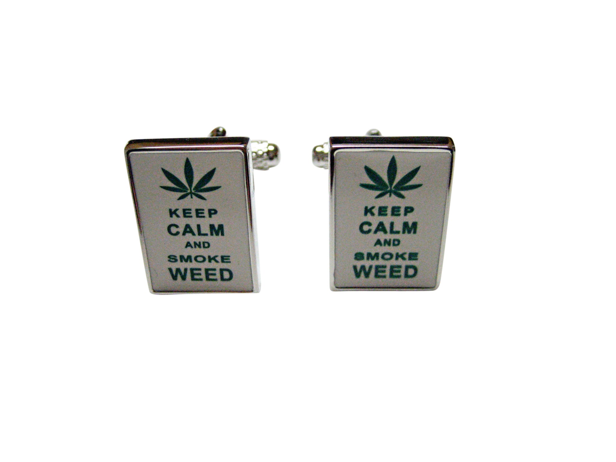 Keep Calm and Smoke Weed Cufflinks