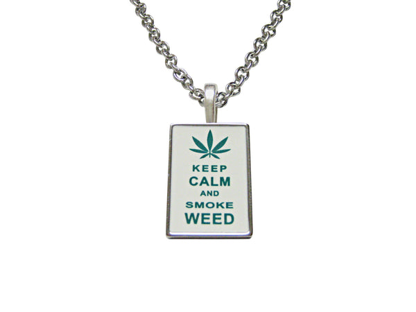 Keep Calm and Smoke Weed Pendant Necklace