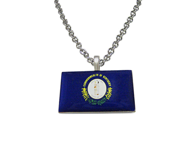 Kentucky State Flag Pendant Necklace