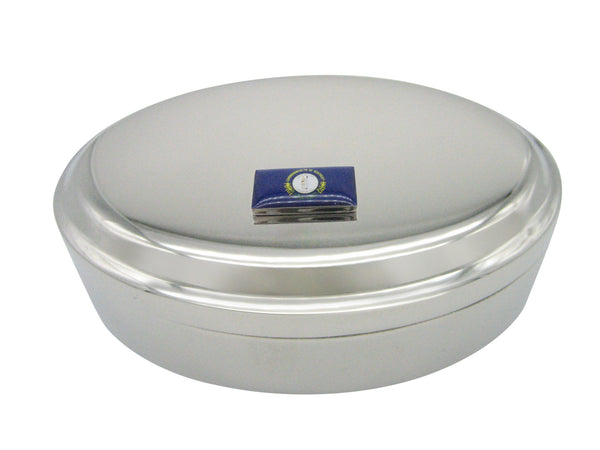 Kentucky State Flag Pendant Oval Trinket Jewelry Box