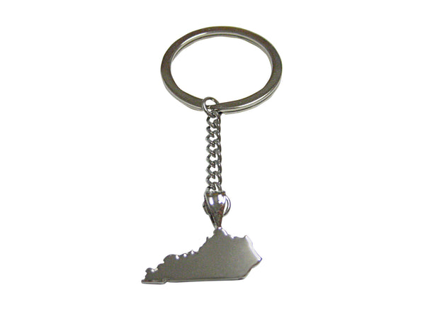Kentucky State Map Shape Pendant Keychain