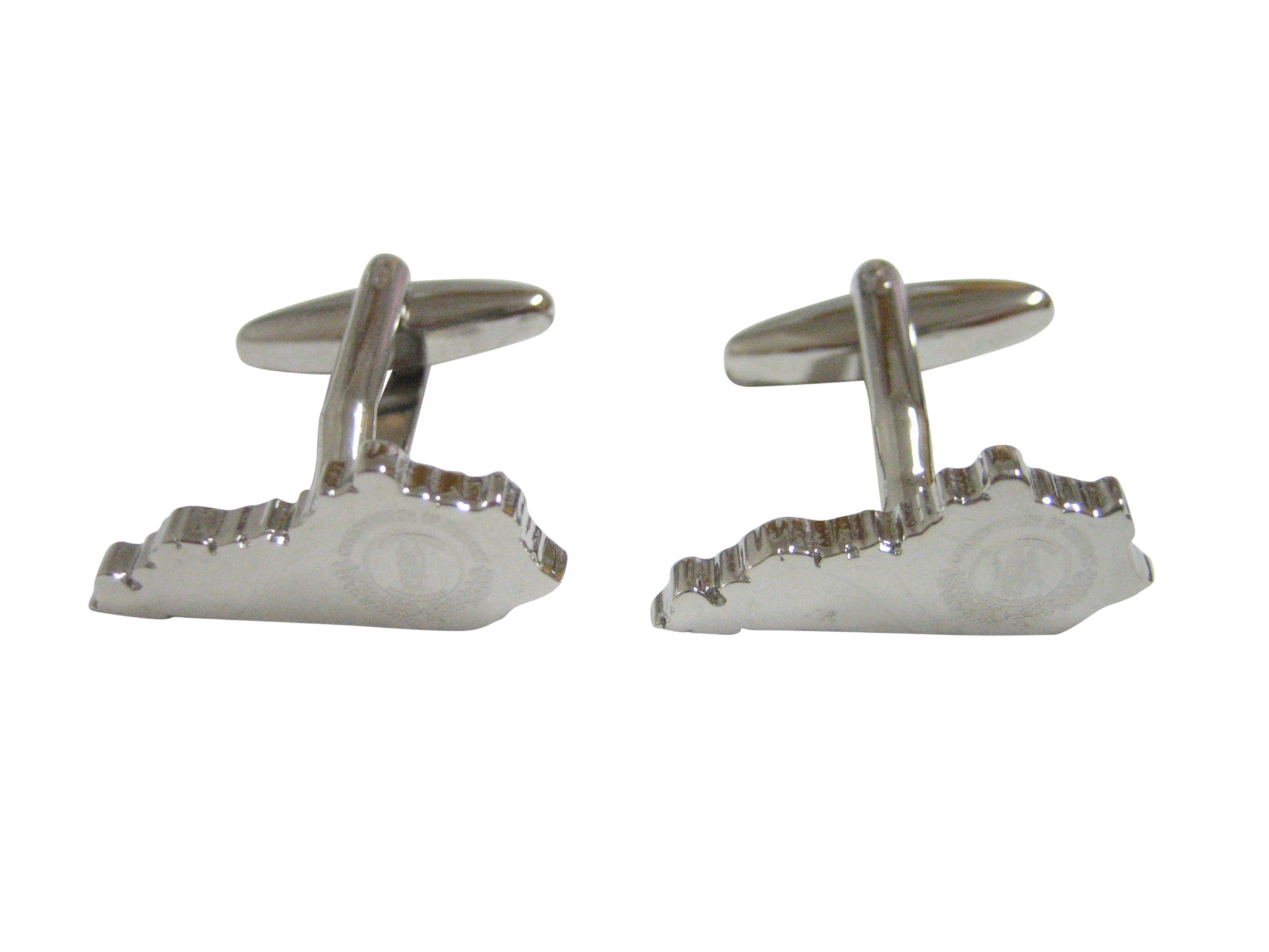 Kentucky State Map Shape and Flag Design Cufflinks