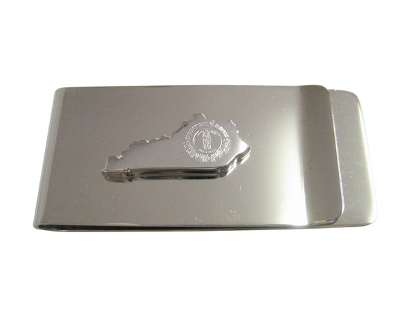 Kentucky State Map Shape and Flag Design Money Clip