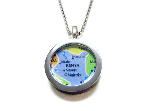 Kenya Map Pendant Necklace