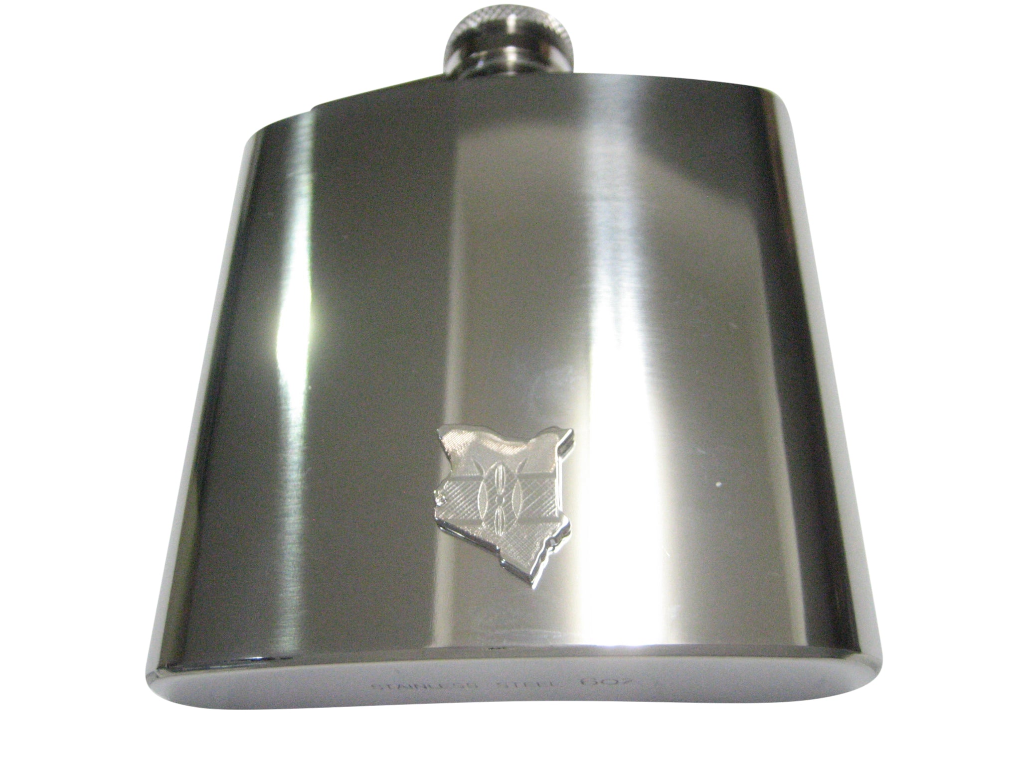 Kenya Map Shape and Flag Design 6oz Flask