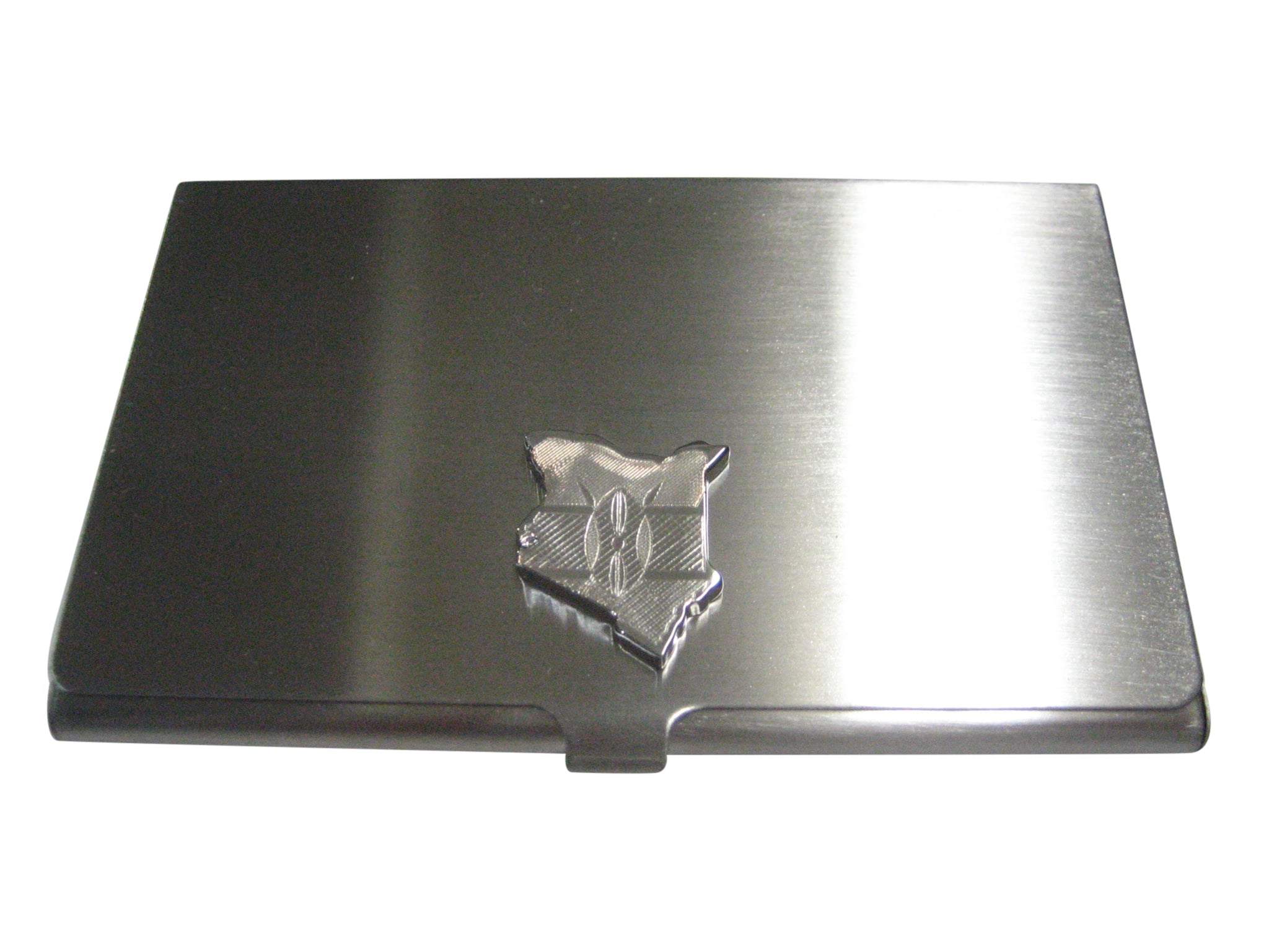 Kenya Map Shape and Flag Design Business Card Holder