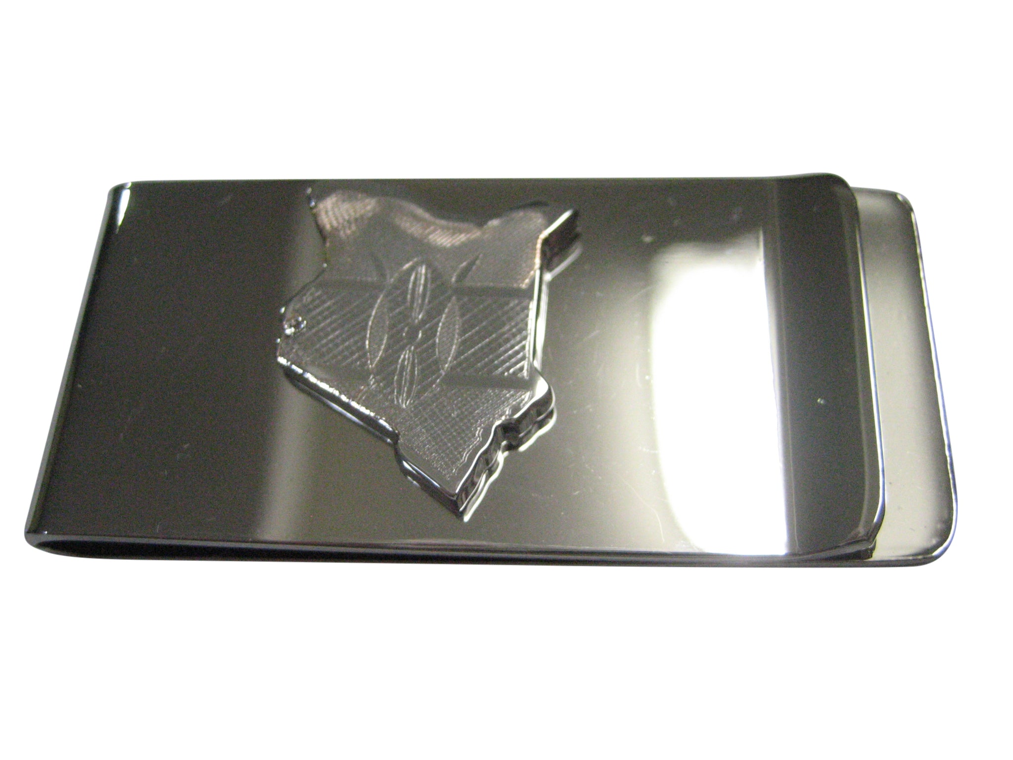 Kenya Map Shape and Flag Design Money Clip