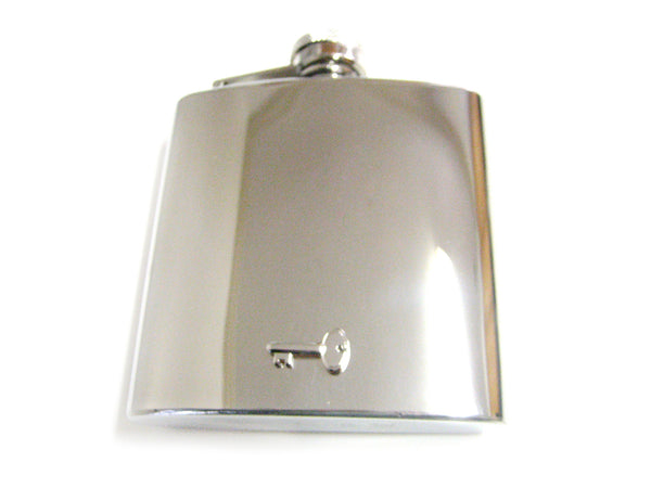 6 Oz. Stainless Steel Flask with Key Pendant