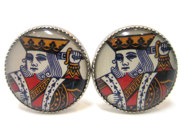 King Face Card Cufflinks