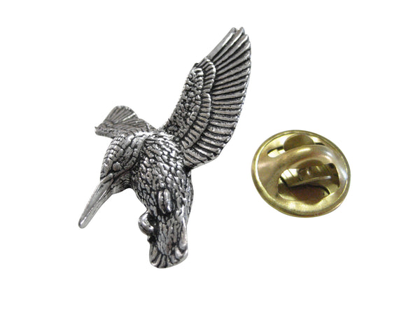 Flying Kingfisher Bird Lapel Pin