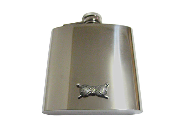 Knitting Yarn 6 Oz. Stainless Steel Flask