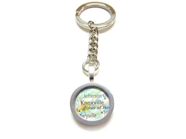 Knoxville Tennessee Map Pendant Keychain