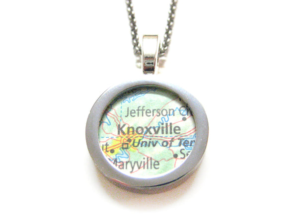 Knoxville Tennessee Map Pendant Necklace