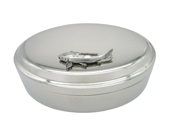 Koi Fish Pendant Oval Trinket Jewelry Box