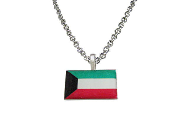 Kuwait Flag Pendant Necklace