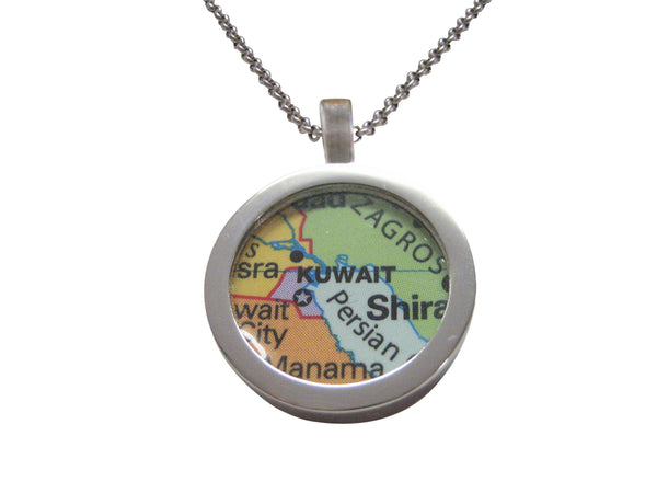 Kuwait Map Pendant Necklace