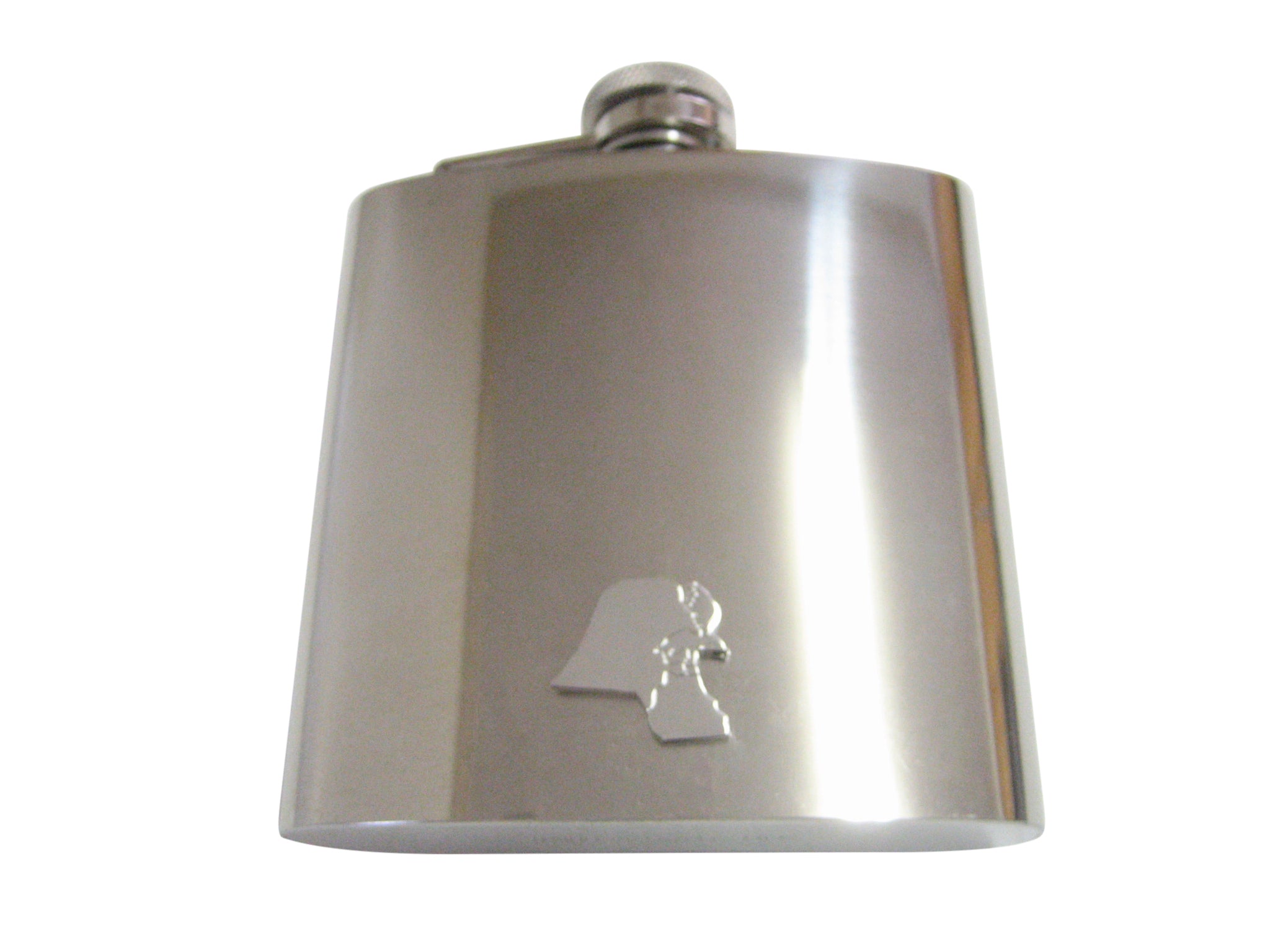 Kuwait Map Shape 6 Oz. Stainless Steel Flask