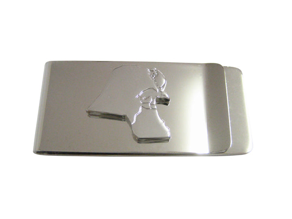 Kuwait Map Shape Money Clip