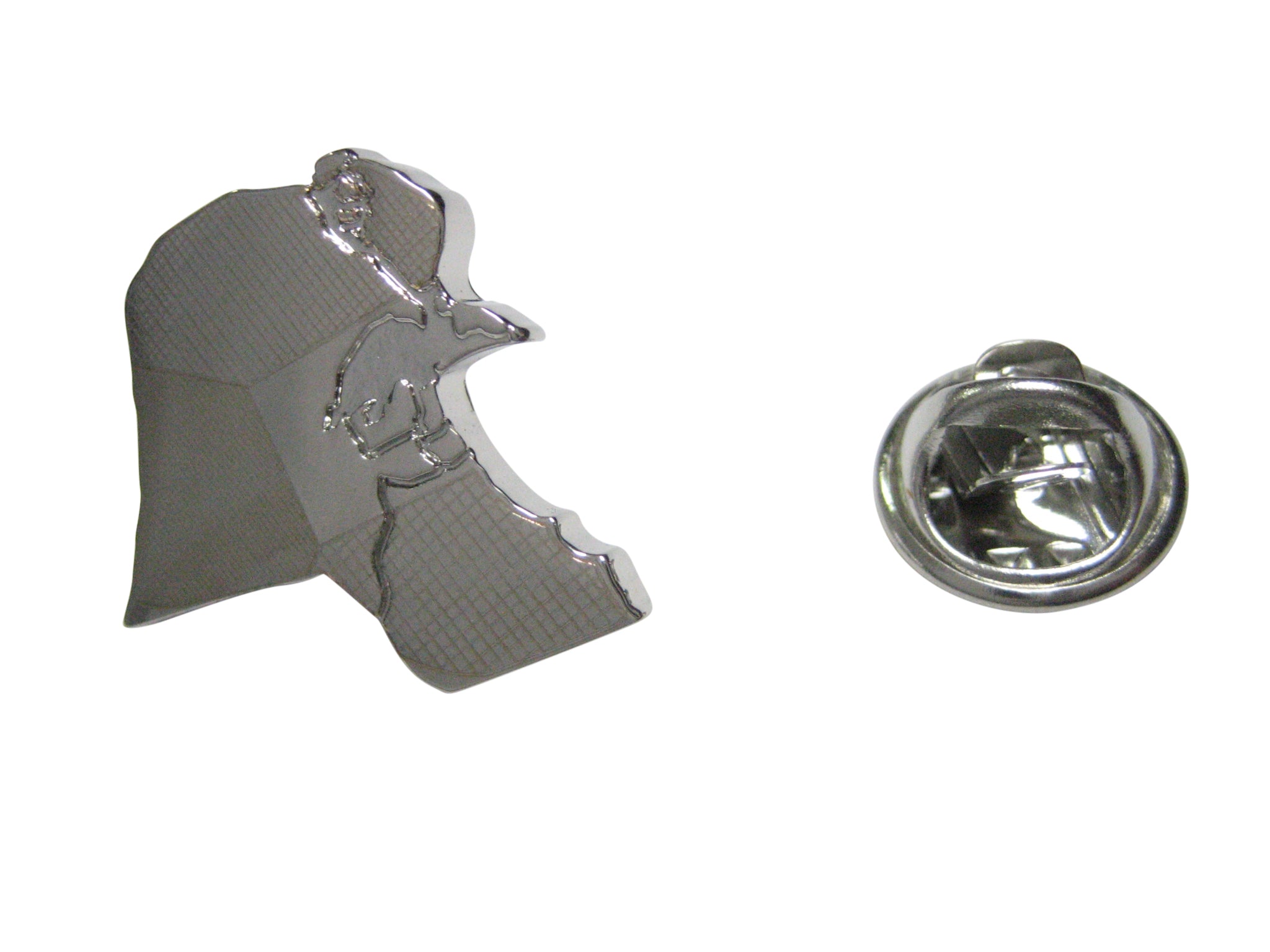 Kuwait Map Shape and Flag Design Lapel Pin