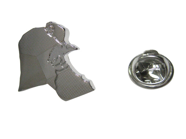 Kuwait Map Shape and Flag Design Lapel Pin