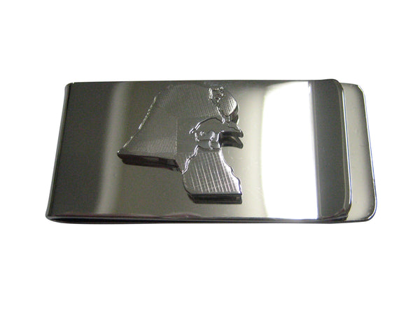 Kuwait Map Shape and Flag Design Money Clip