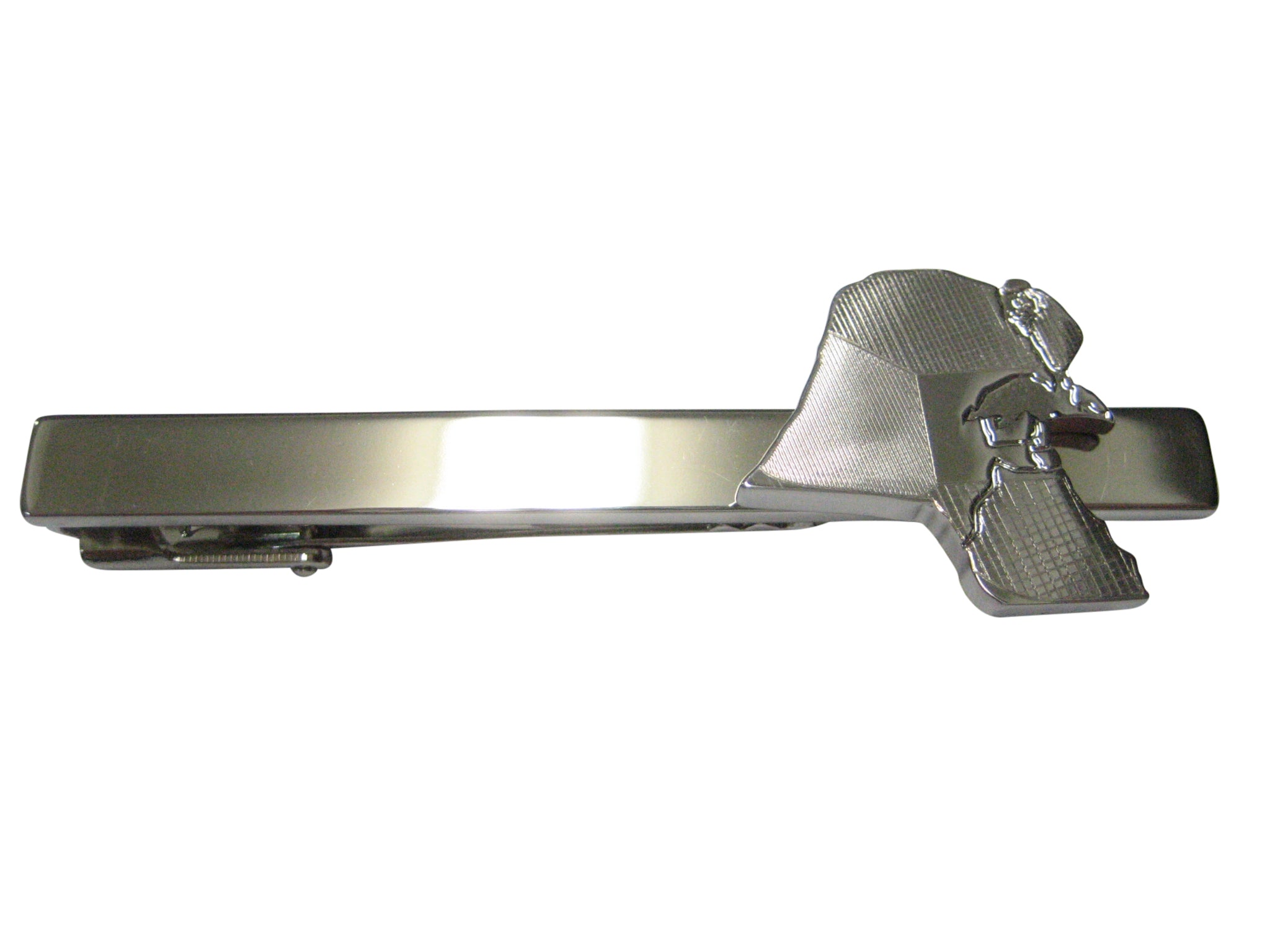 Kuwait Map Shape and Flag Design Tie Clip