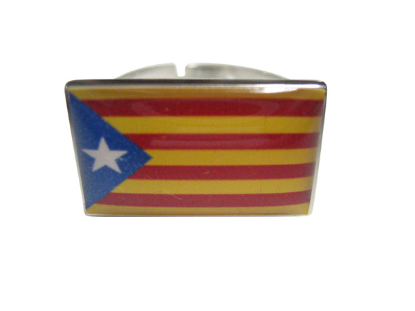 La Senyera Estelada Catalonia Flag Adjustable Size Fashion Ring