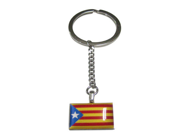 La Senyera Estelada Catalonia Flag Pendant Keychain
