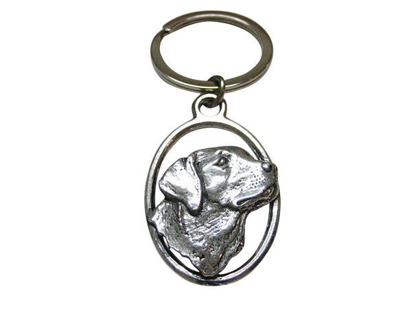 Labrador Dog Head Oval Key Chain