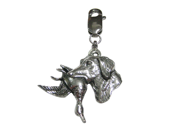 Labrador Dog with Duck Pendant Zipper Pull Charm