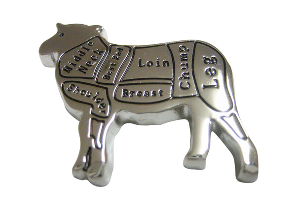 Lamb Butchers Cut Pendant Magnet