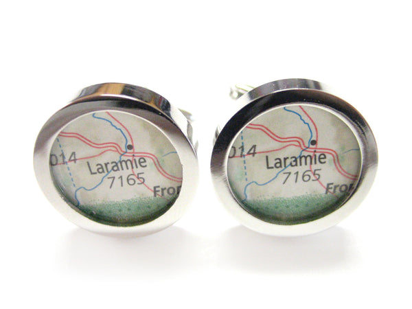 Laramie Wisconsin Map Cufflinks