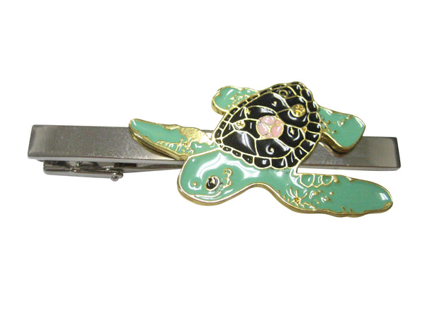 Large Green Sea Turtle Tie Clip