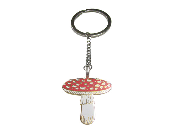 Large Red Toned Mushroom Fungus Pendant Keychain