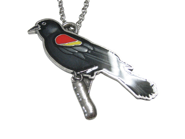 Large Redwing Blackbird Pendant Necklace