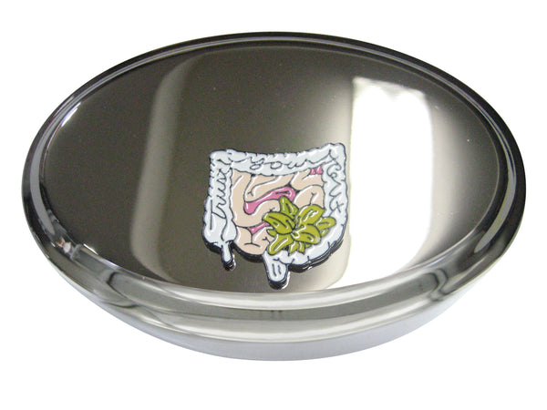 Large Trust Your Gut Oval Trinket Jewelry Box