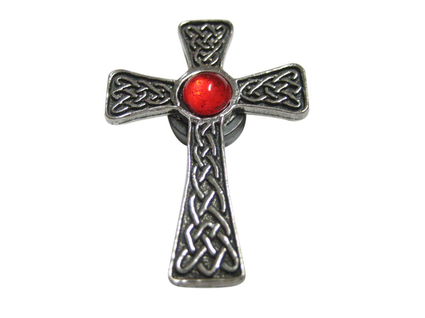 Large Celtic Cross with Red Center Magnet