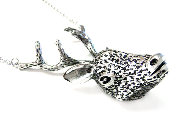 Very Large Deer Pendant Necklace