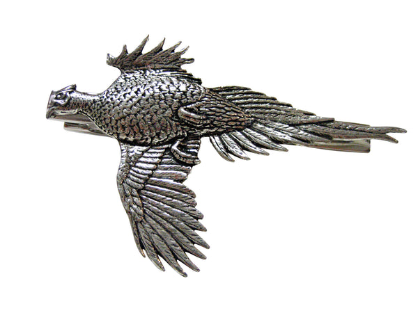 Large Flying Pheasant Full Square Tie Clip