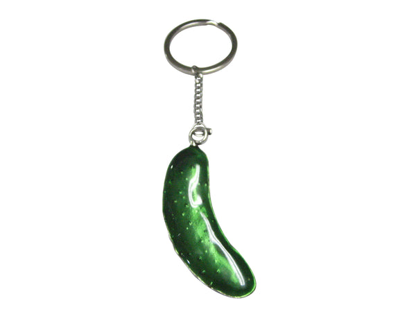 Large Green Pickle Pendant Keychain
