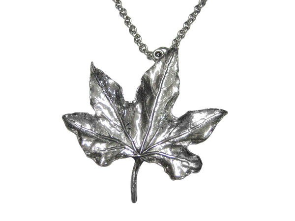 Large Maple Leaf Pendant Necklace