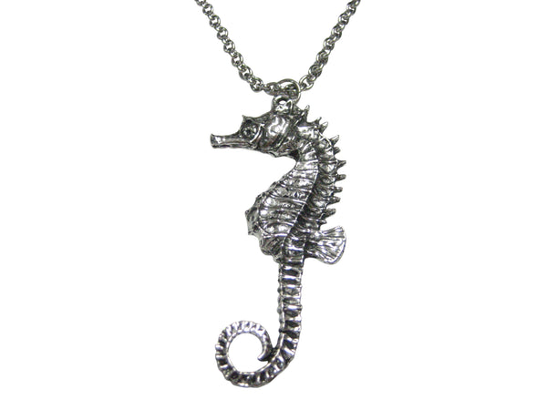 Large Sea Horse Pendant Necklace
