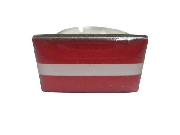 Latvia Flag Adjustable Size Fashion Ring