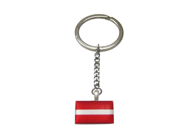 Latvia Flag Pendant Keychain