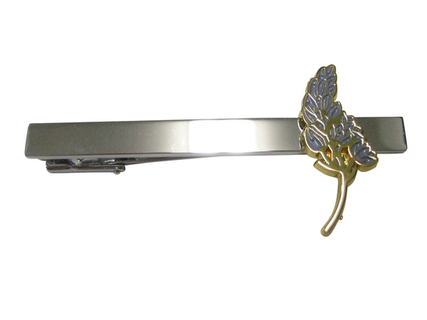 Lavender Flower Tie Clip