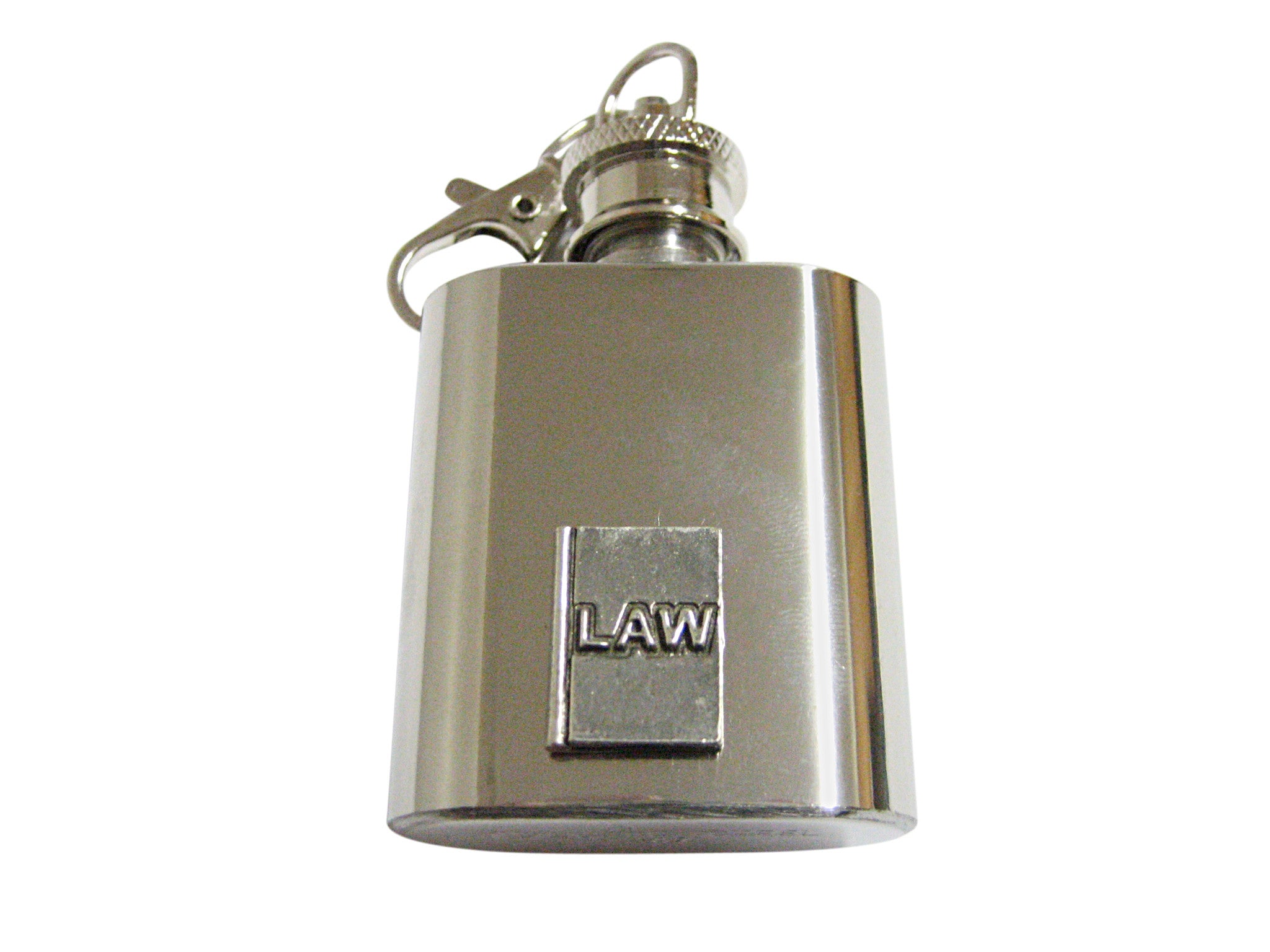 Law School Book Lawyer 1 Oz. Stainless Steel Key Chain Flask