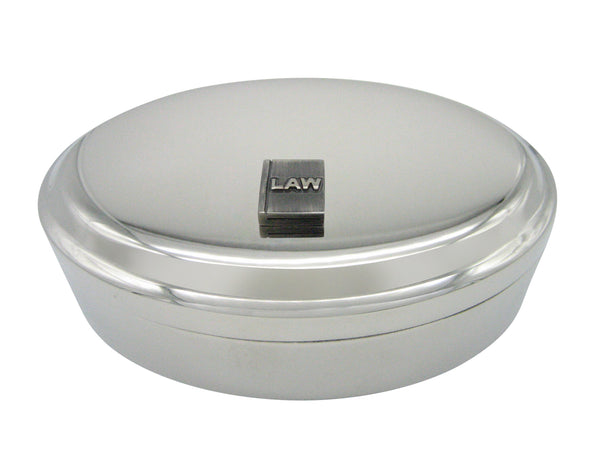 Law School Book Lawyer Pendant Oval Trinket Jewelry Box