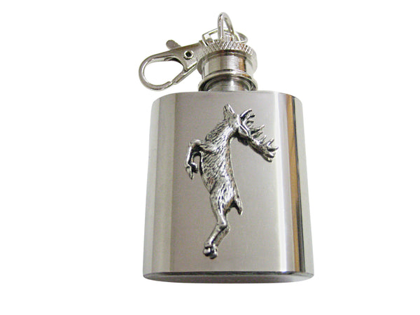 Leaping Deer 1 Oz. Stainless Steel Key Chain Flask