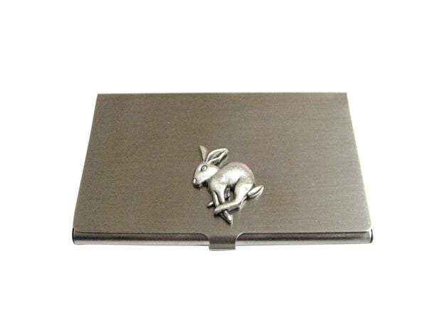 Leaping Hare Rabbit Business Card Holder