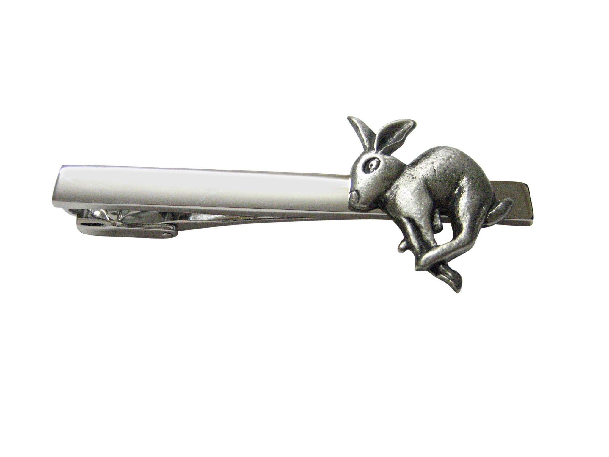 Leaping Hare Rabbit Square Tie Clip
